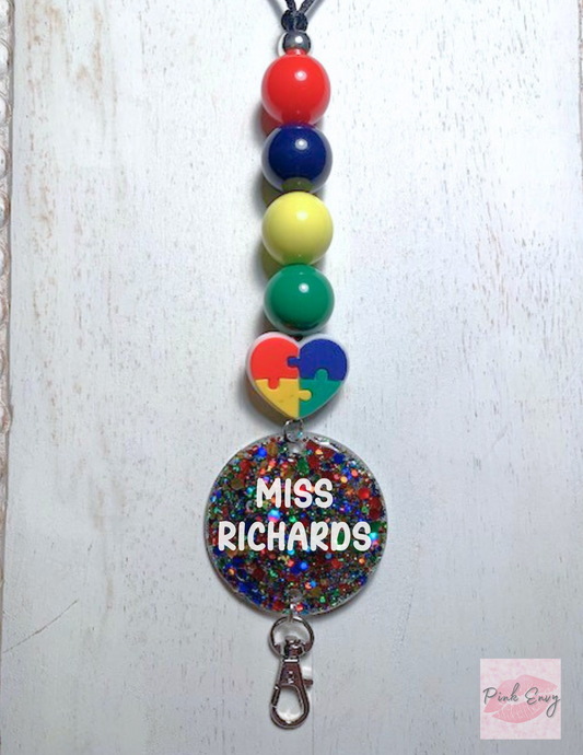 Autism Awareness Personalized Lanyard