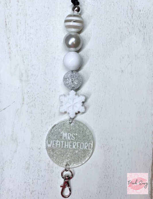 Winter Snowflake Lanyard